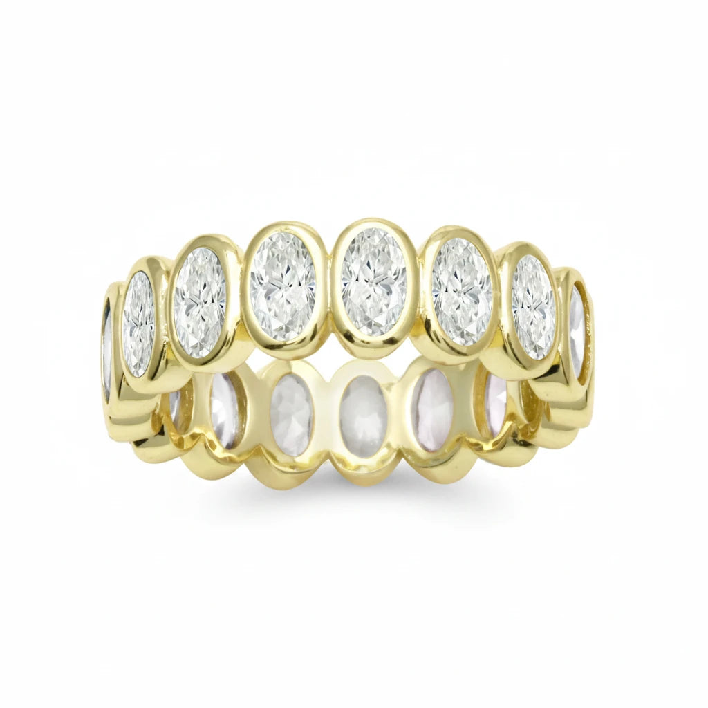 Bezel Oval Eternity Band