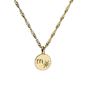 10K Initial Letter Charm