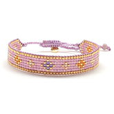 Purple Orchid Woven Bracelet