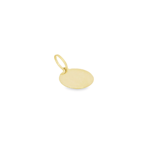 10K Gold Engravable Small Round Charm