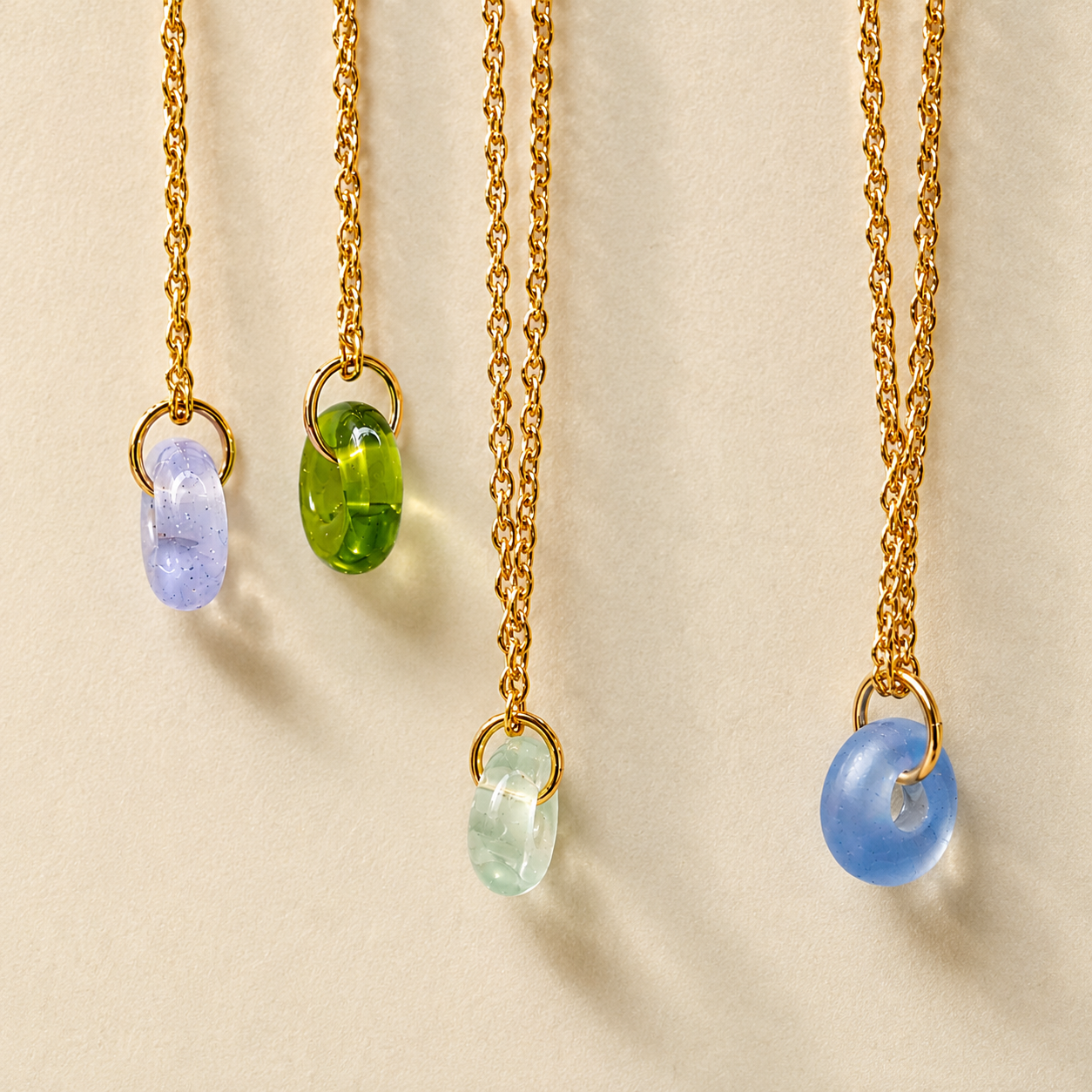 Mini Hand-Torched Glass Bead Necklace