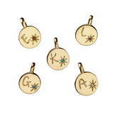 10K Initial Letter Charm