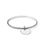 Motif Bangle with Engravable Charm