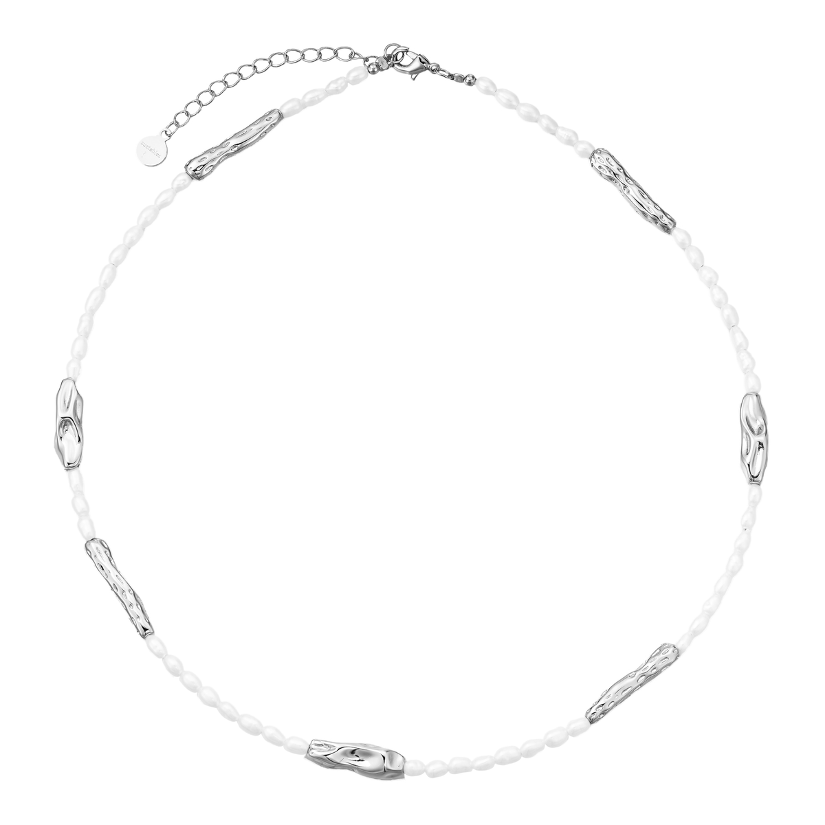 Pearl & Organic Bar Necklace