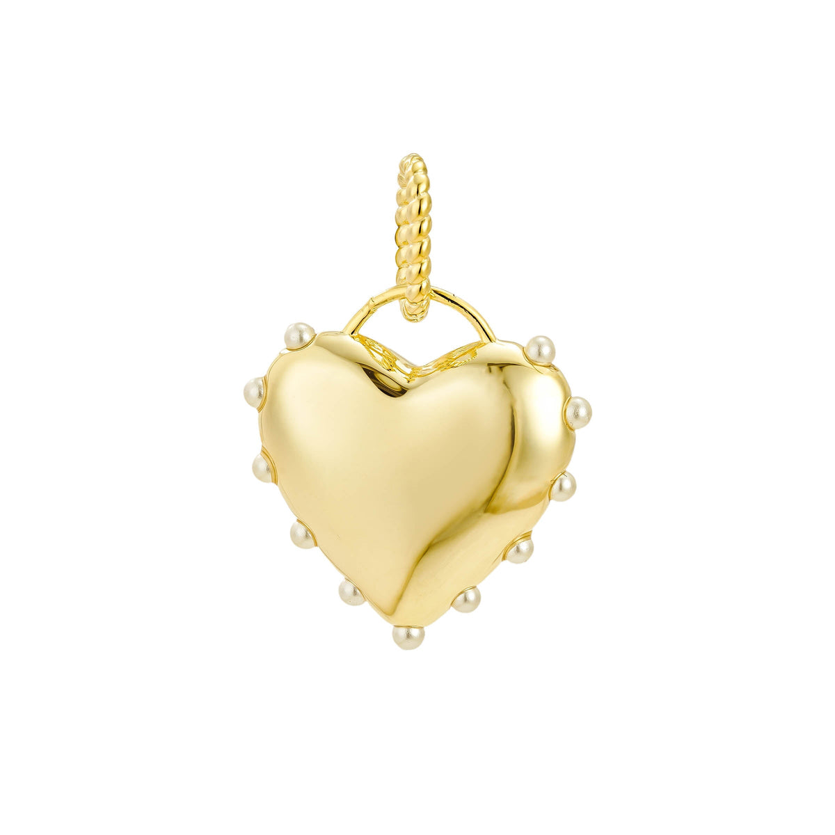 Pearl Studded Heart Charm