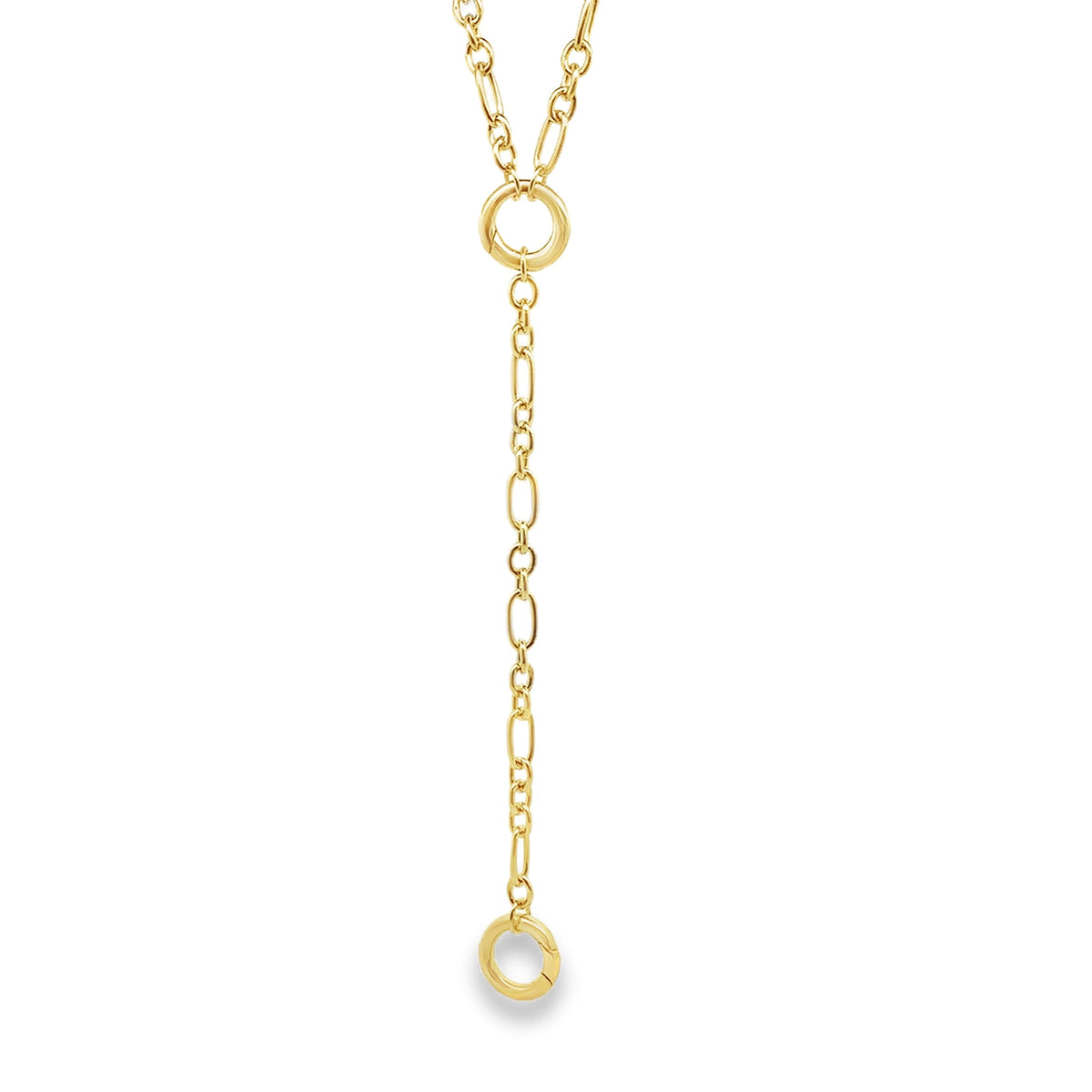 Mixed Link Chain Lariat Necklace