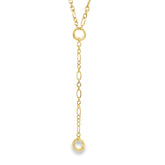 Mixed Link Chain Lariat Necklace