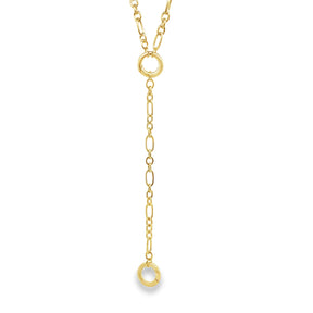 Mixed Link Chain Lariat Necklace