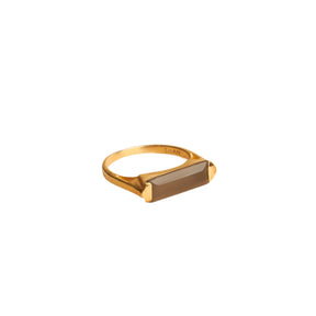 Geam Gemstone Bar Ring