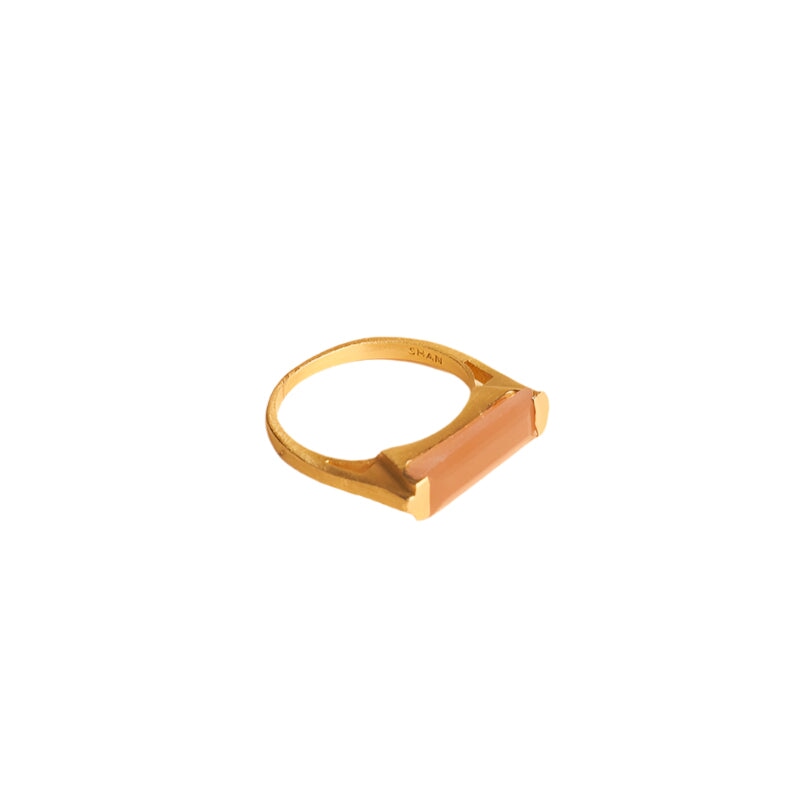 Geam Gemstone Bar Ring