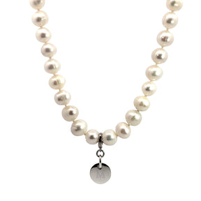 Classic Pearl Necklace Personalized