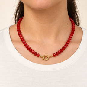 Red Miranda Beaded Necklace
