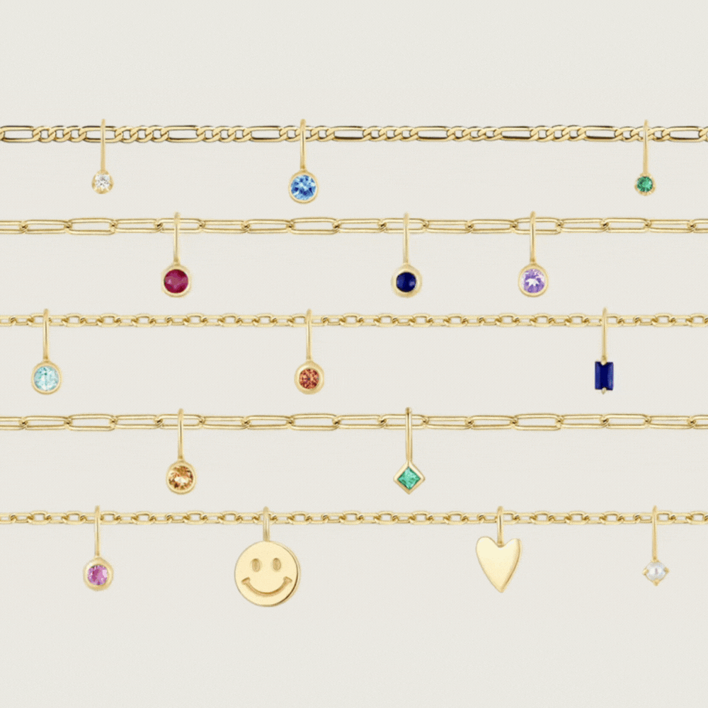 Welded bracelet charms