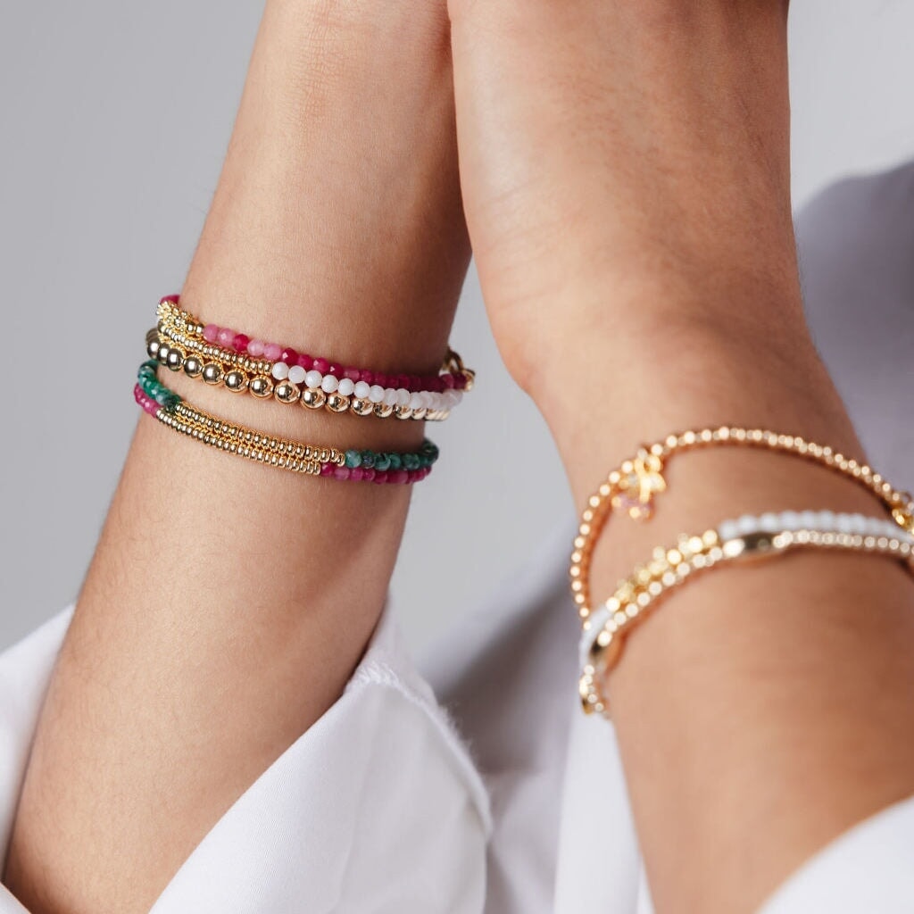 Colourful Bracelet with Rondel Links