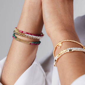 Colourful Bracelet with Rondel Links