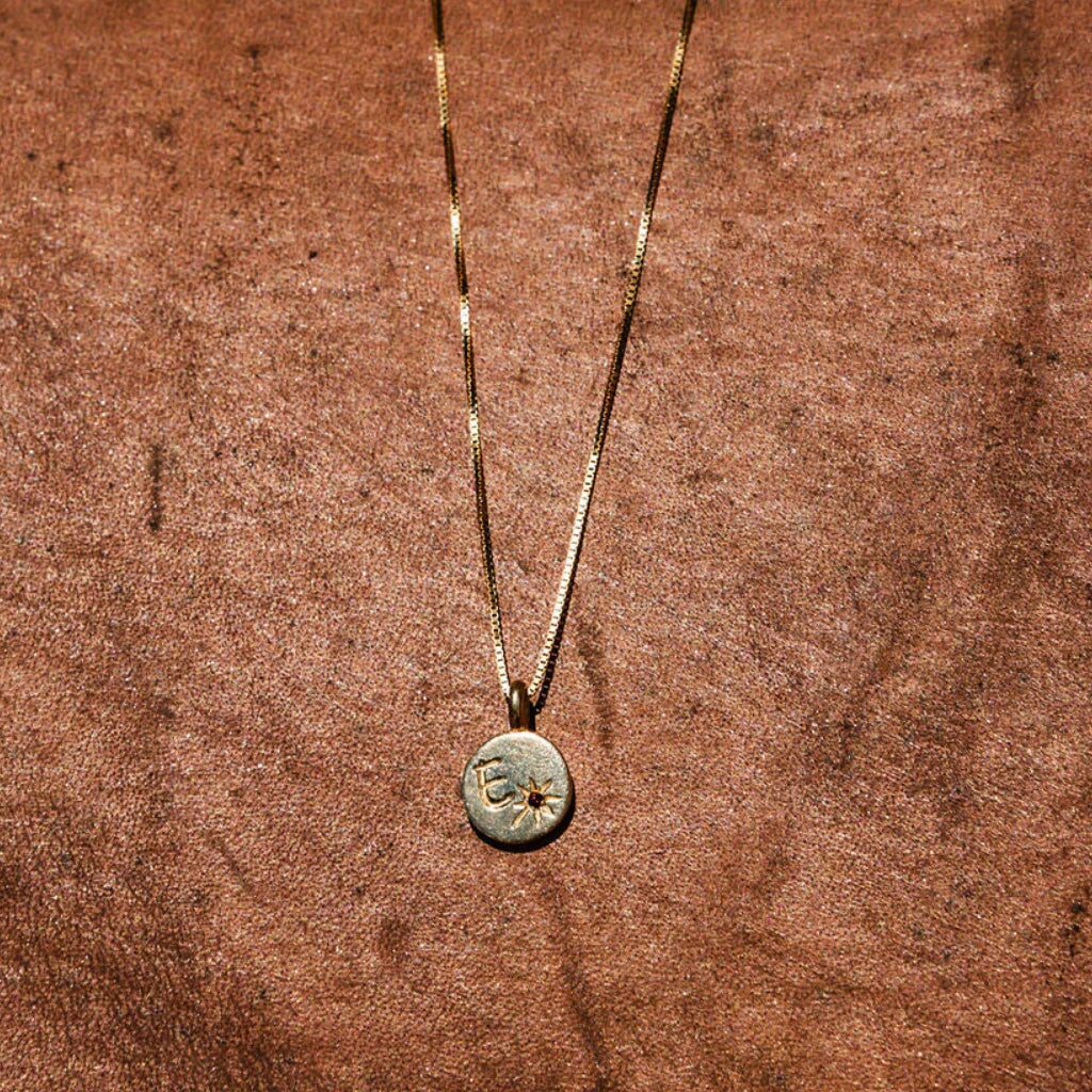 10K Initial Letter Charm