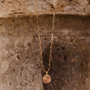 10K Initial Letter Charm