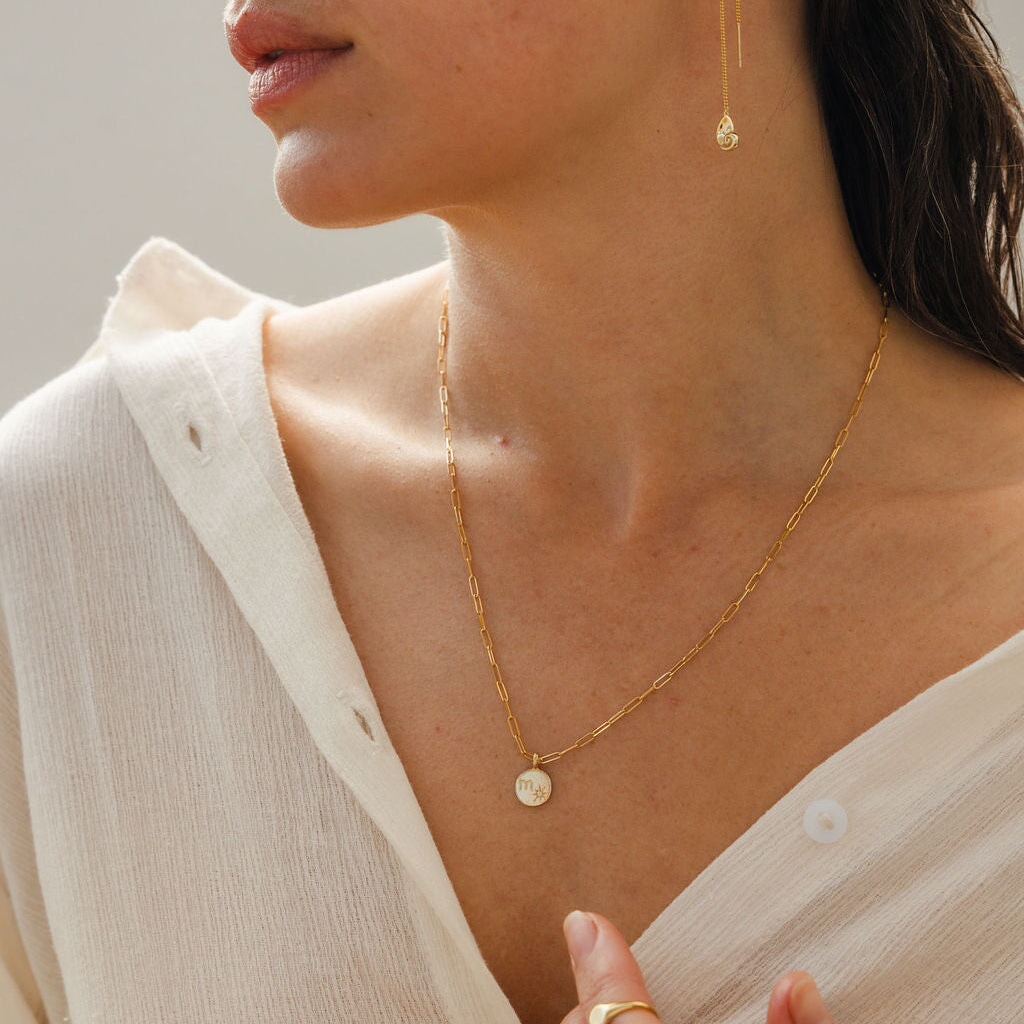 10K Initial Letter Charm