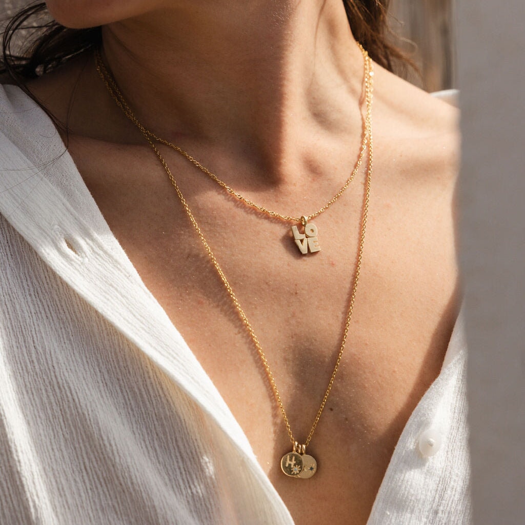 10k 24" Rolo Charm Chain