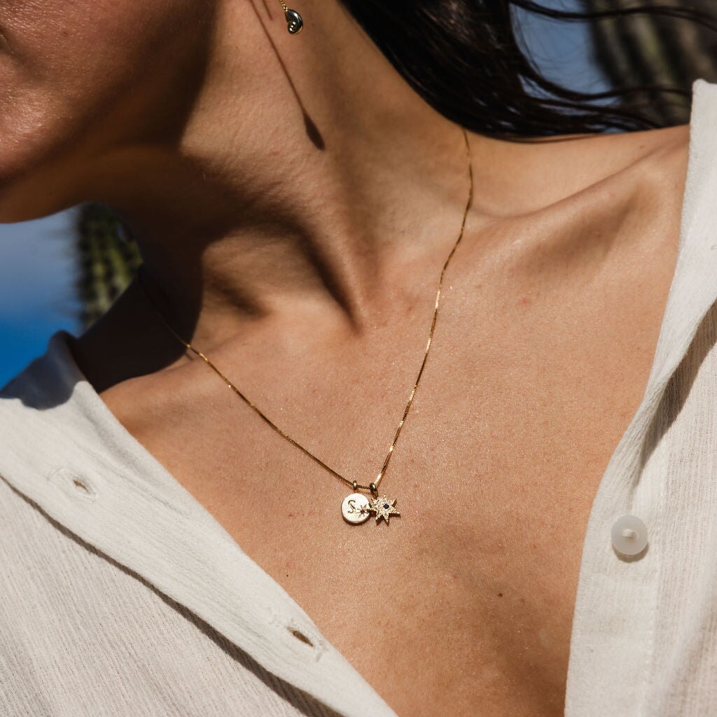 10K Initial Letter Charm