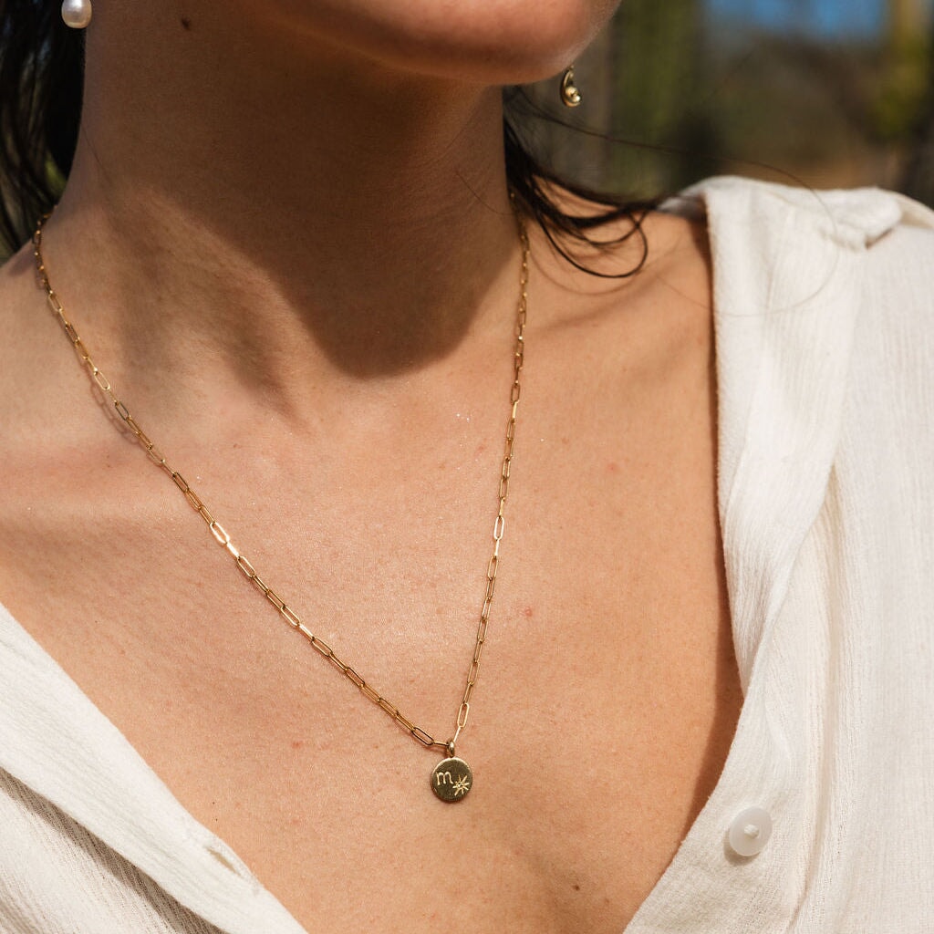 10K Initial Letter Charm