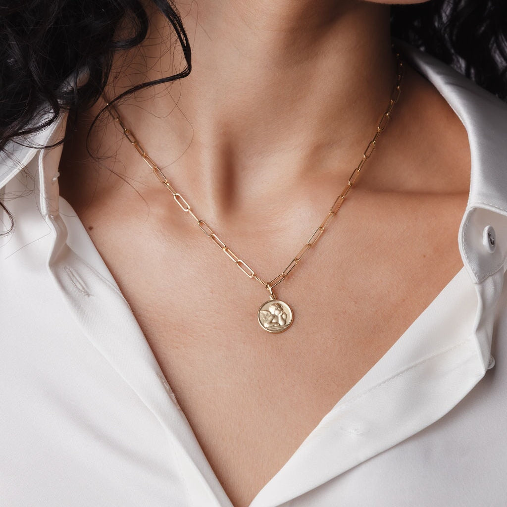 10k Large Paperclip Necklace