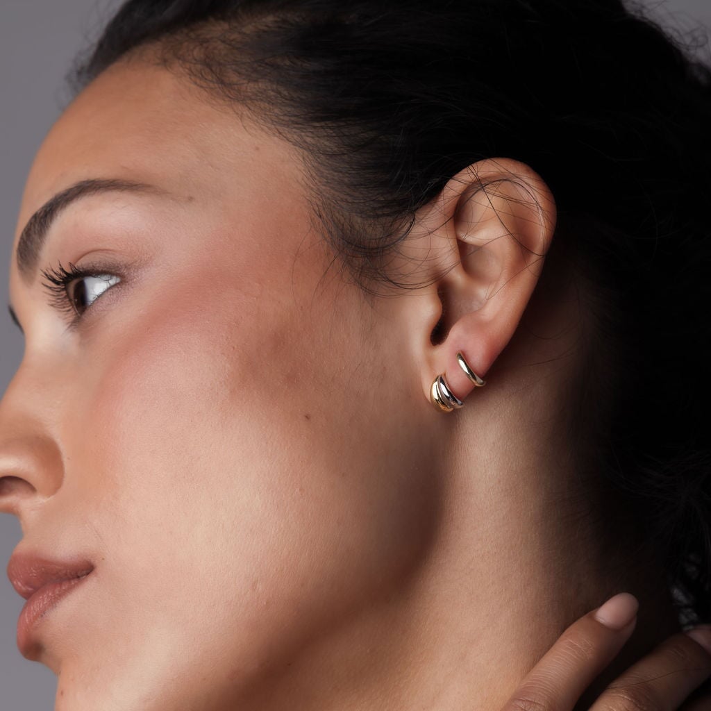 Mixed Metal Mini Doubles Huggies