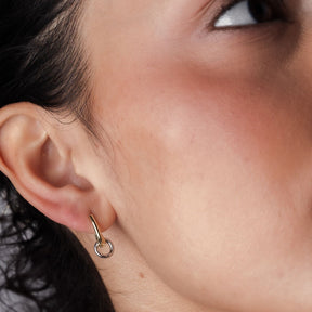 Loop Drop Mixed Metal Huggies