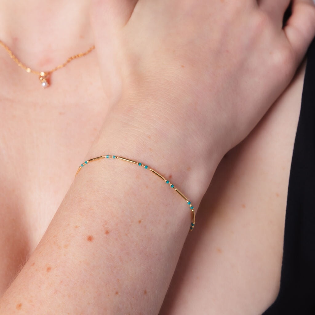 Turquoise Enamel Bracelet