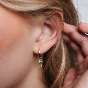 Palm Tree Hoop Single Charm