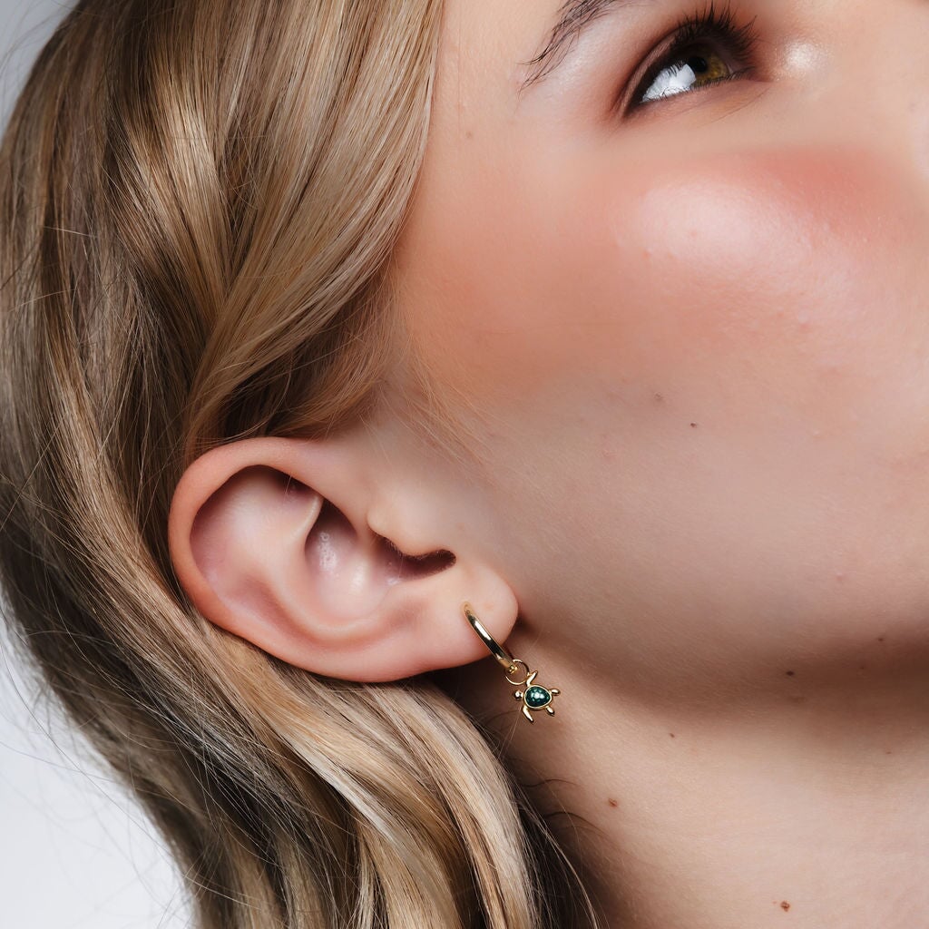 Turtle Hoop Charm