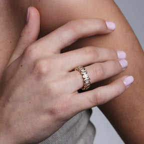 Bezel Oval Eternity Band