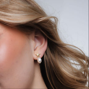 Starfish Pearl Studs