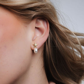 Starfish Pearl Studs