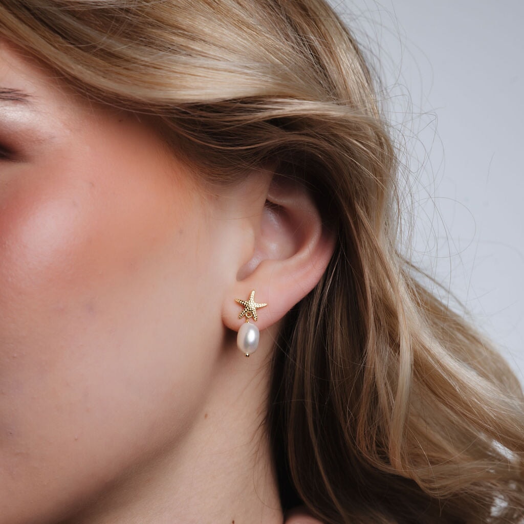 Starfish Pearl Studs