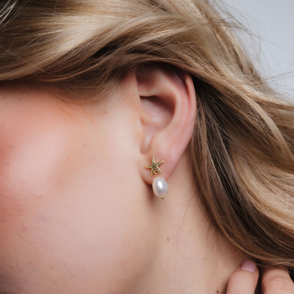 Starfish Pearl Studs