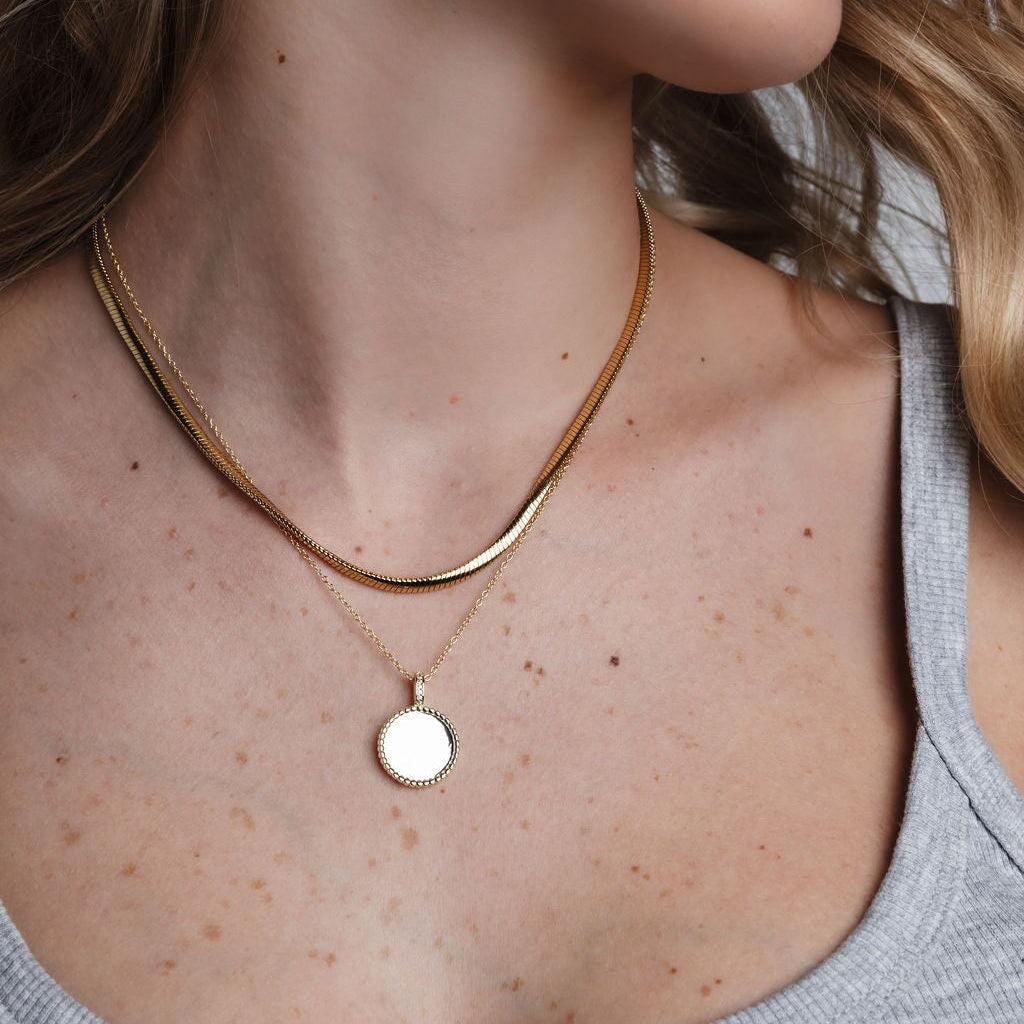 Engravable Medallion Necklace
