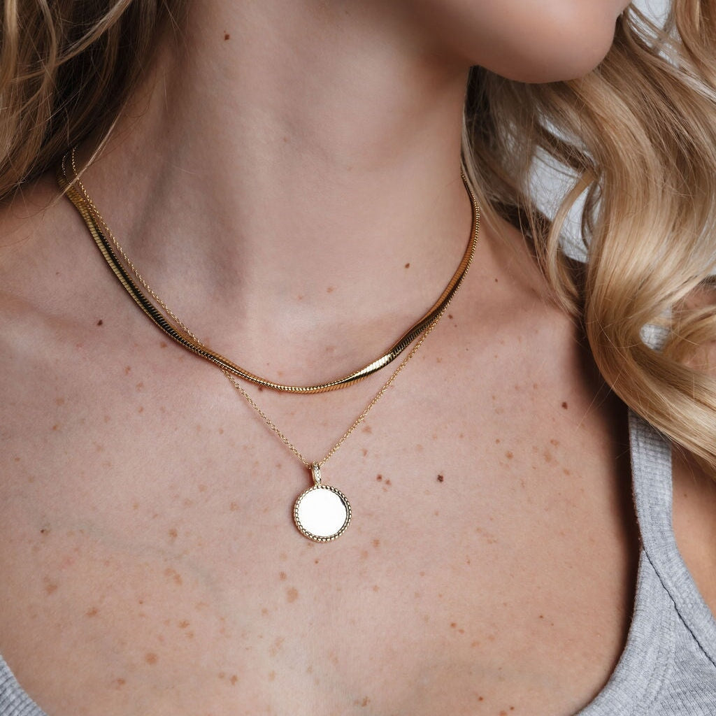 Engravable Medallion Necklace