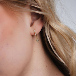 Galaxy Moon & Star Drop Hoops