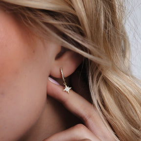 Galaxy Moon & Star Drop Hoops