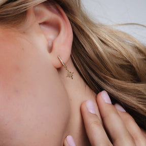 Galaxy Moon & Star Drop Hoops