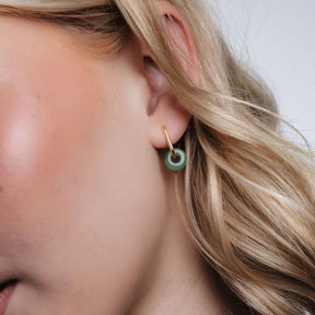 Two-In-One Gemstone Rectangle Hoops