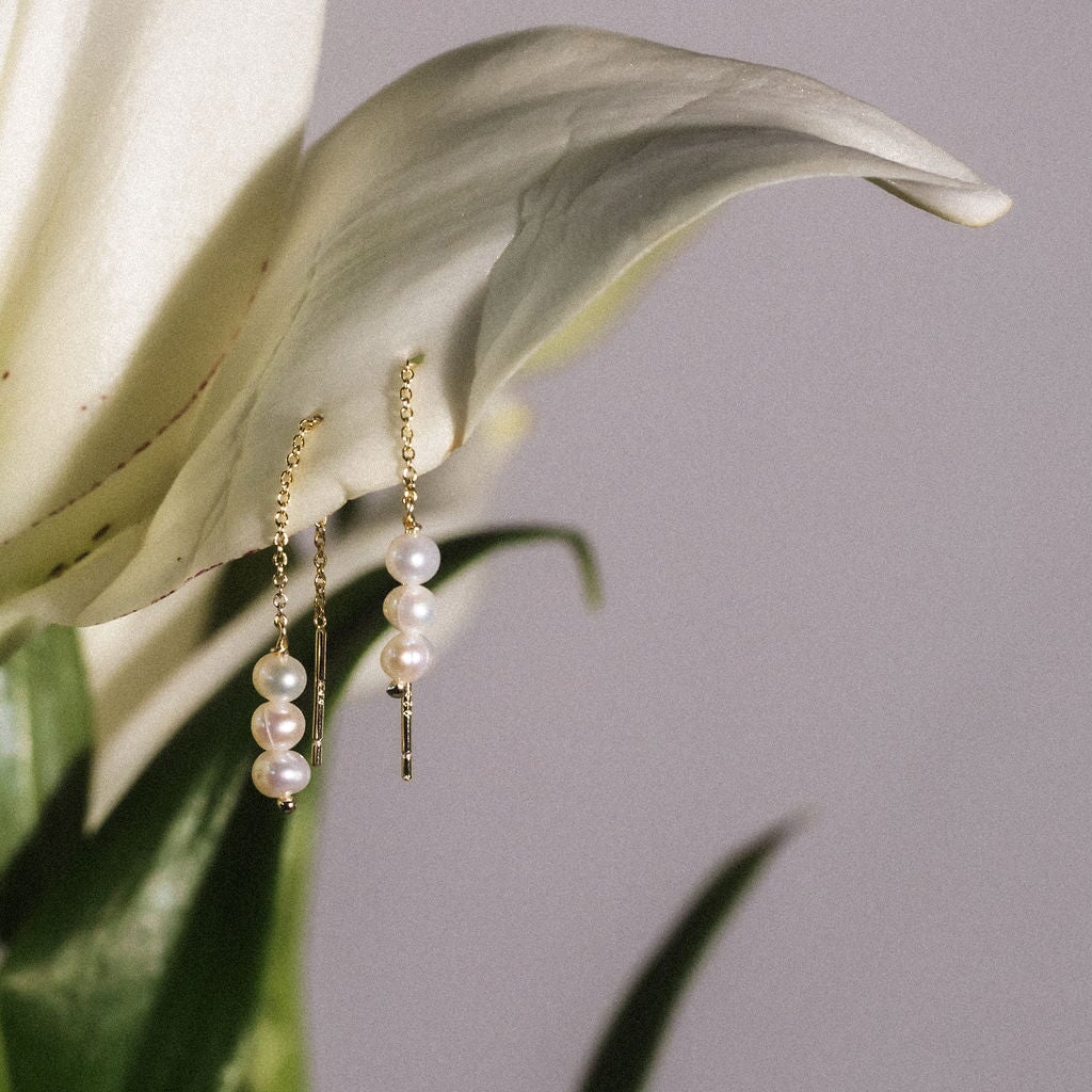 Pearl Threader Earrings