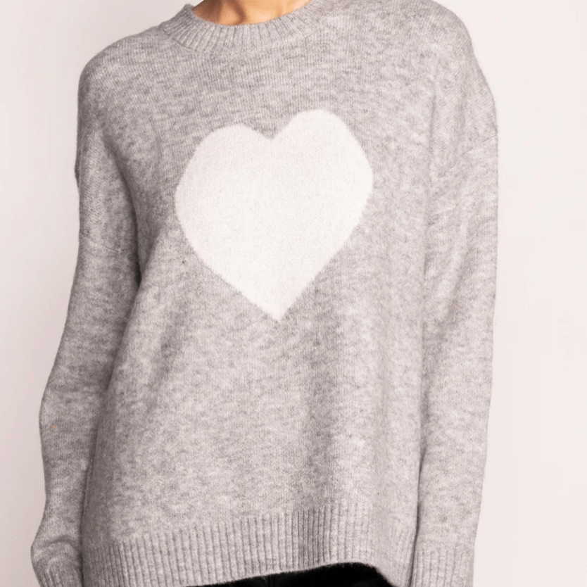 Grey Heart Sweater