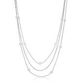 Layered CZ Station Necklace