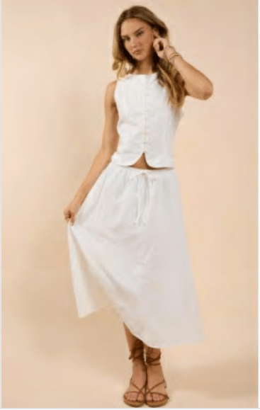 Sundream Eyelet Maxi Skirt