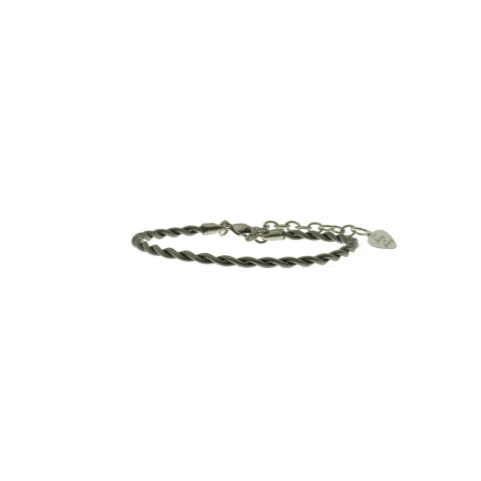Dark Grey Guitar String Twist Bracelet