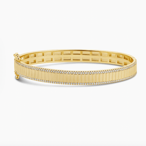 CZ Outline Fluted Bangle