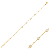 Marquise Bezel Set Bracelet