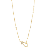 The Pavé Hook Bar Long Necklace